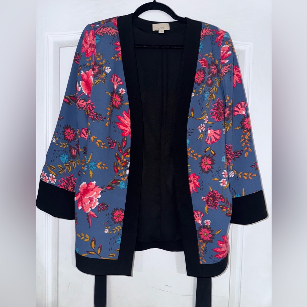 Loft Women’s Tie Cardigan Jacket Kimono M